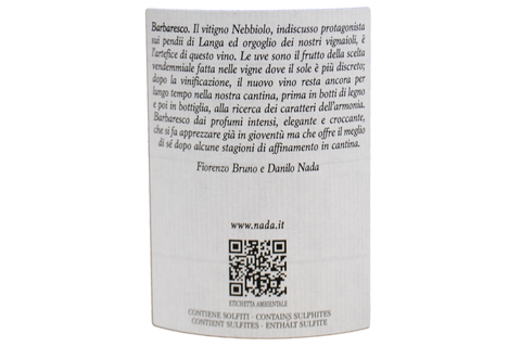 BARBARESCO DOCG 2020 - NADA FIORENZO