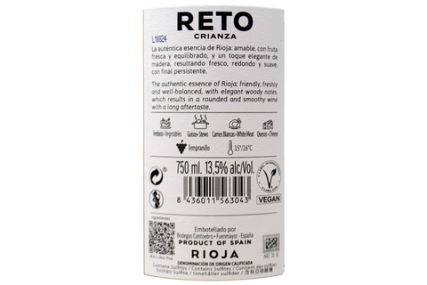 RIOJA CRIANZA "RETO" 2022 - CANTOEBRO BODEGAS