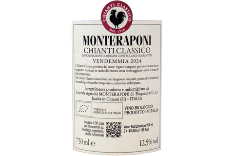 CHIANTI CLASSICO DOCG BIO 2024 - MONTERAPONI