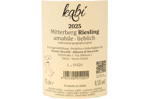 MITTERBERG RIESLING IGT "KABI" 2025 - ABBAZIA DI NOVACELLA