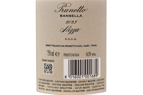 NIZZA DOCG "BANSELLA" 2023 - PRUNOTTO
