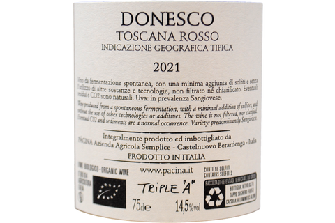 TOSCANA ROSSO IGT "DONESCO" 2021 - PACINA