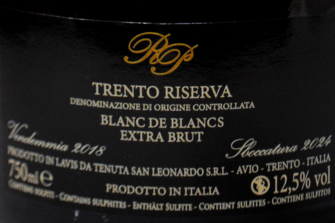 TRENTO DOC EXTRA BRUT BLANC DE BLANCS RISERVA PRIVATA "60 MESI" 2018 - TENUTA SAN LEONARDO