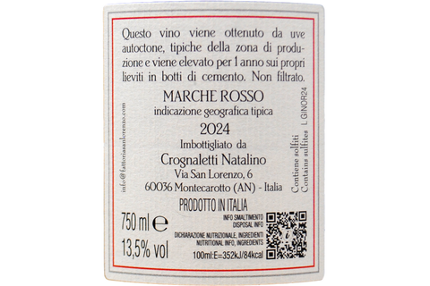 MARCHE ROSSO IGT "DI GINO" 2024 - FATTORIA SAN LORENZO