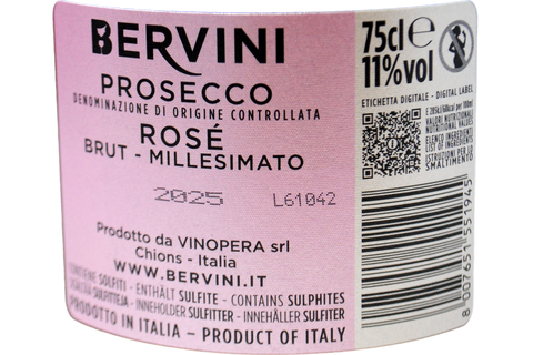 PROSECCO DOC ROSÉ BRUT MILLESIMATO 2025 - BERVINI