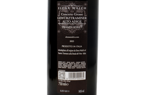 ALTO ADIGE - SÜDTIROL DOC GEWÜRZTRAMINER "CONCERTO GROSSO - TRAMIN SÖLL" 2025 - ELENA WALCH