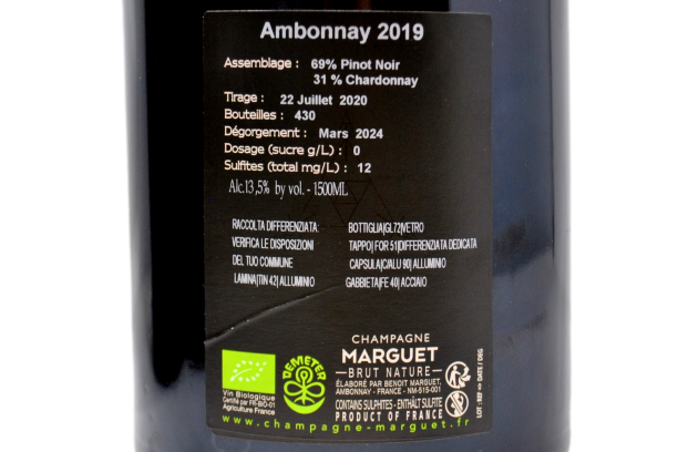 CHAMPAGNE BIO BRUT NATURE "AMBONNAY" GRAND CRU 2019 MAGNUM - MARGUET