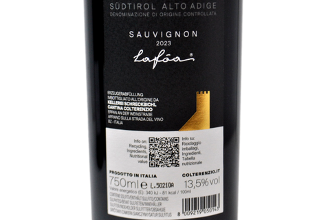 SUDTIROL ALTO ADIGE DOC SAUVIGNON "LAFOA" 2023 - COLTERENZIO