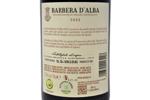 BARBERA D'ALBA DOC 2024 - G.D. VAJRA