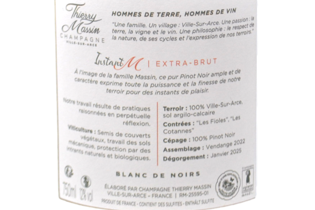 CHAMPAGNE BLANC DE NOIRS EXTRA BRUT "INSTANT M" - THIERRY MASSIN