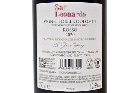 VIGNETI DELLE DOLOMITI IGT "SAN LEONARDO" 2020 (ASTUCCIO SINGOLO IN LEGNO) - TENUTA SAN LEONARDO