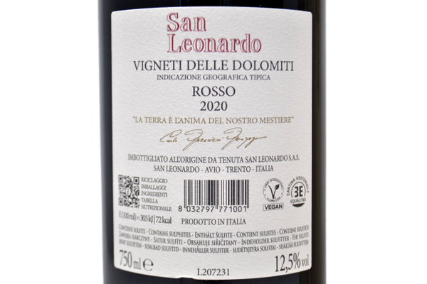 VIGNETI DELLE DOLOMITI IGT "SAN LEONARDO" 2020 (ASTUCCIO IN LEGNO) - TENUTA SAN LEONARDO