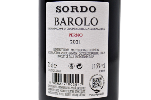BAROLO DOCG "PERNO" 2021 - SORDO