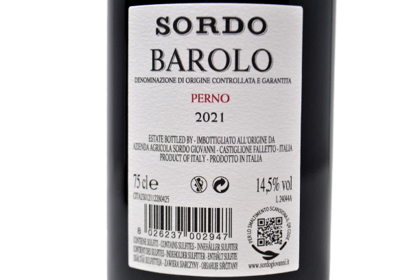 BAROLO DOCG "PERNO" 2021 - SORDO