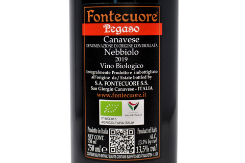 CANAVESE NEBBIOLO DOC BIOLOGICO "PEGASO" 2019 - FONTECUORE