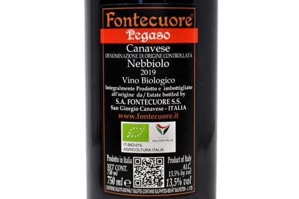 CANAVESE NEBBIOLO DOC BIOLOGICO "PEGASO" 2019 - FONTECUORE
