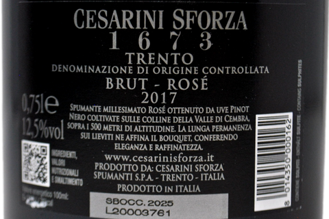 TRENTO DOC BRUT ROSE "1673" 2017 - CESARINI SFORZA