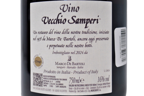 VINO PERPETUO "VECCHIO SAMPERI" IMBOTTIGLIATO 2024 - MARCO DE BARTOLI