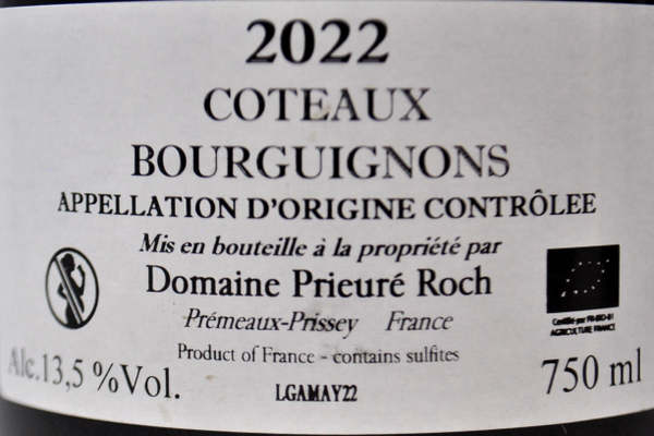 COTEAUX BOURGUIGNONS AOC GAMAY 2022 - DOMAINE PRIEURÉ ROCH