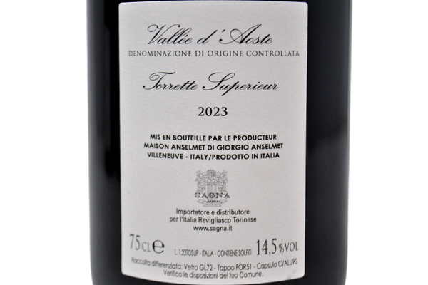 VALLEE D'AOSTE TORRETTE SUPERIEUR DOC 2023 - ANSELMET