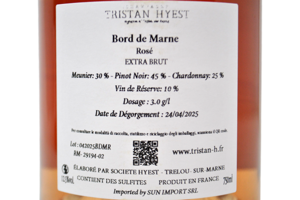 CHAMPAGNE ROSÉ EXTRA BRUT "BORD DE MARNE" - TRISTAN HYEST