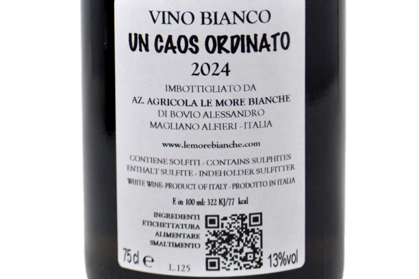 VINO BIANCO 100% ARNEIS "IRONIA, UN CAOS ORDINATO" 2024 - LE MORE BIANCHE