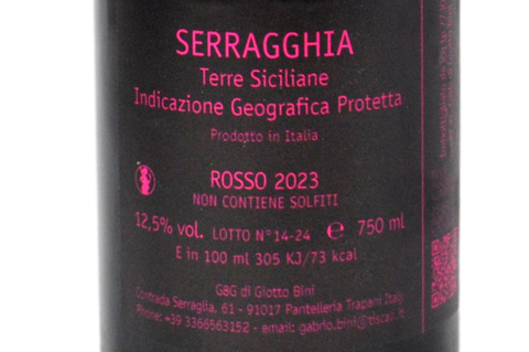 TERRE SICILIANE IGP ROSSO RISERVA "GABRIO" 2023 - GIOTTO BINI