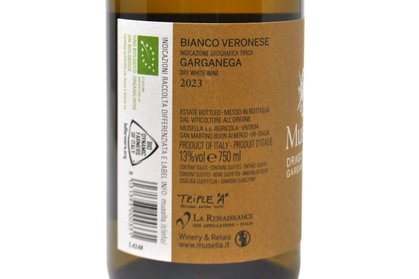 BIANCO VERONESE IGT GARGANEGA BIO "DRAGO BIANCO" 2023 - MUSELLA