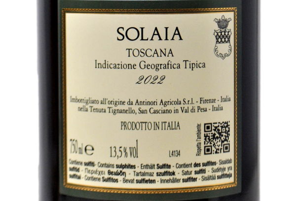 TOSCANA ROSSO IGT “SOLAIA” 2022 - ANTINORI