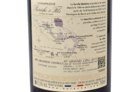 CHAMPAGNE EXTRA BRUT AY GRAND CRU LIEUX DITS "FROIDE TERRE" 2017 - BERECHE & FILS