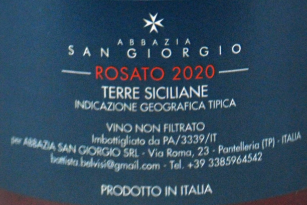 TERRE SICILIANE IGT ROSATO NON FILTRATO "CLOÉ" 2020 - ABBAZIA SAN GIORGIO
