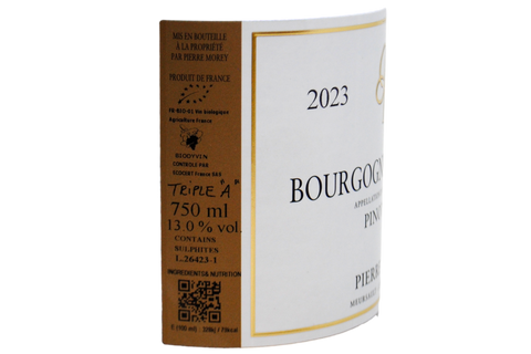 BOURGOGNE COTE D'OR PINOT NOIR BIO 2023 - PIERRE MOREY