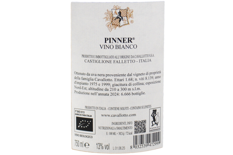 VINO BIANCO "PINNER®" 2024 - CAVALLOTTO