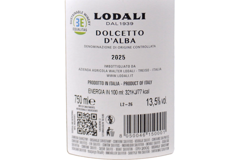 DOLCETTO D'ALBA DOC 2025 - WALTER LODALI