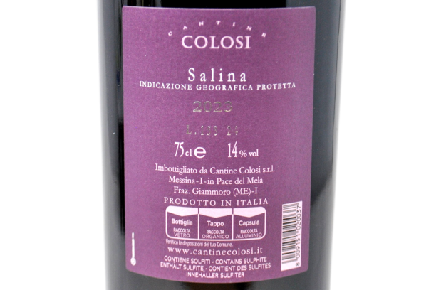 SALINA ROSSO IGP 2023 - CANTINE COLOSI