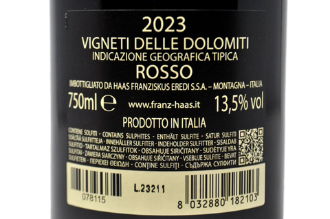 VIGNETI DELLE DOLOMITI IGT ROSSO "SOFI" 2023 - FRANZ HAAS