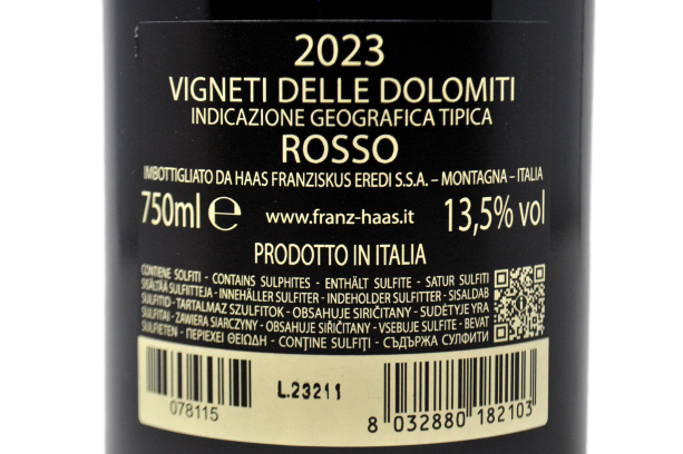 VIGNETI DELLE DOLOMITI IGT ROSSO "SOFI" 2023 - FRANZ HAAS