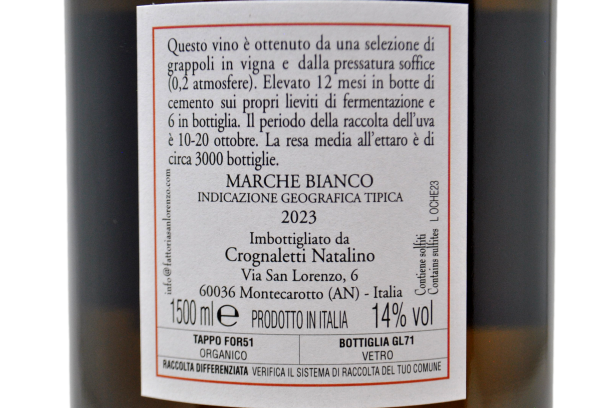 MARCHE BIANCO IGT "LE OCHE" 2023 MAGNUM - FATTORIA SAN LORENZO
