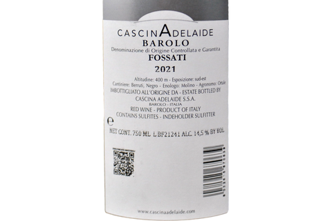 BAROLO DOCG "FOSSATI" 2021 - CASCINA ADELAIDE
