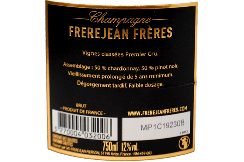 CHAMPAGNE À AVIZE BRUT PREMIER CRU - FREREJEAN FRÈRES