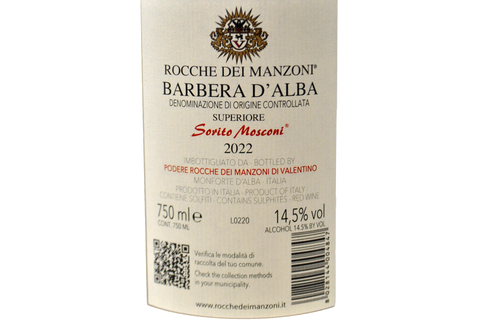 Barbera d'Alba Superiore "Sorito Mosconi" 2012-Rocche dei Manzoni