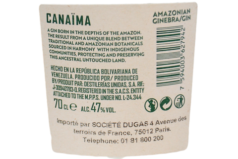 GIN CANAIMA - DISTILLERIE DUSA