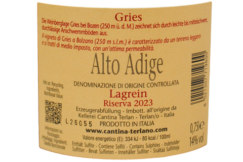 TYROL DU SUD DOC RISERVA LAGREIN "PORPHYR" MAGNUM 2015 - KALLEREI TERLAN
