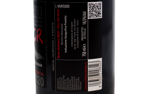TERRE SICILIANE ROSSO IGP "MUNJEBEL - CR" 2020 - FRANK CORNELISSEN