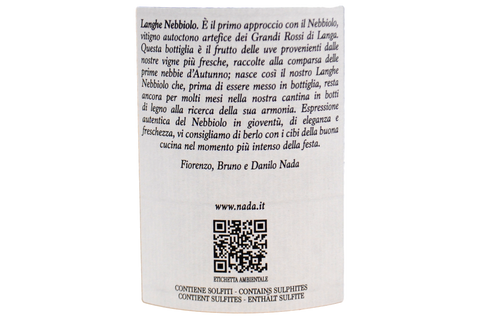 LANGHE NEBBIOLO DOC 2022 - NADA FIORENZO