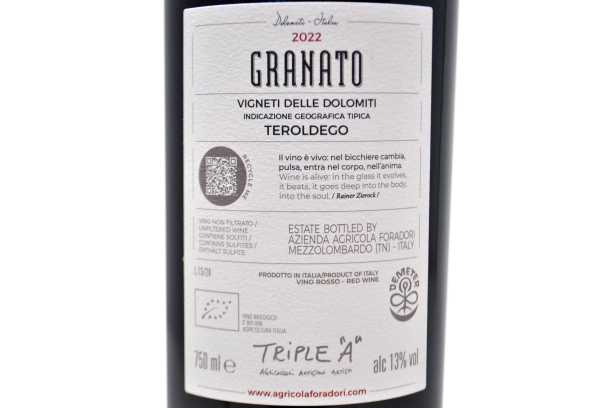 VIGNETI DELLE DOLOMITI IGT TEROLDEGO "GRANATO" 2022 - FORADORI