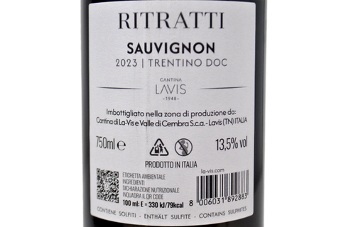 TRENTINO DOC SAUVIGNON "RITRATTI" 2023 - CANTINA LA-VIS