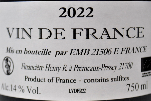 VIN DE FRANCE ROUGE 2022 - DOMAINE PRIEURÉ ROCH