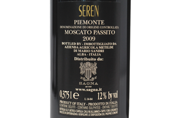 MOSCATO PASSITO PIEMONTE DOC 2009 (0,375 L) - SEREN