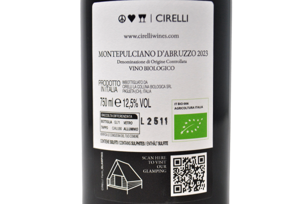 MONTEPULCIANO D'ABRUZZO DOC BIO 2023 - AZIENDA AGRICOLA CIRELLI